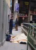 Homeless sleeping in the streets, Spain, Photo by Criatura
