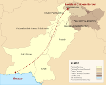 Why Baluchistan? Gwadar in the southwest serves as a Chinese port and the starting point for a logistical corridor through Pakistan and into Chinese territory. The Iranian-Pakistani-Indian pipeline would enter from the west, cross through Baluchistan intersecting China's proposed logistical route to the northern border, and continue on to India. Destabilizing Baluchistan would effectively derail the geopolitical aspirations of four nations. 